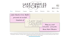 Desktop Screenshot of lakecharlescivicballet.com