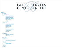 Tablet Screenshot of lakecharlescivicballet.com